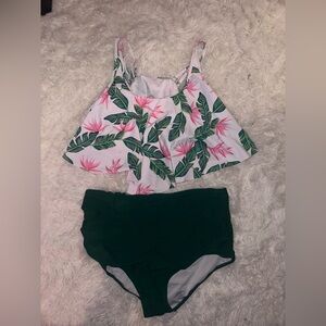 Tropical Print Bikini Set